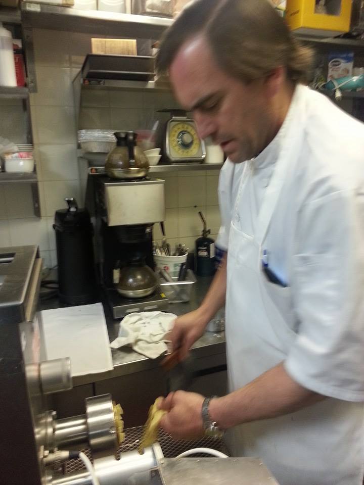 Chef Michaelsen is seen here in a photo from the restaurant’s Facebook Page without his ear-mounted flashlight.
